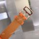 Swiss Quartz Hermes Cape Cod Copy Watches Rose Gold Tan leather strap (10)_th.jpg